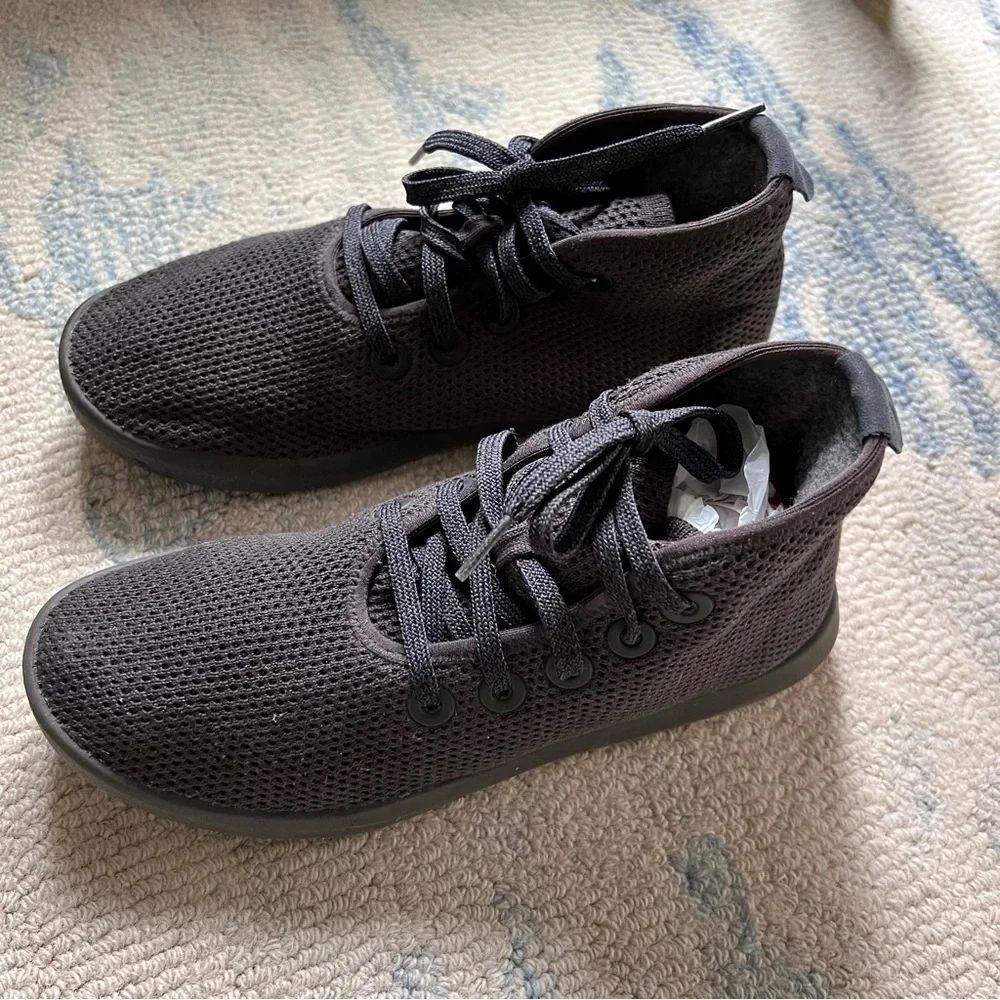 ALLBIRDS WOMENS TREE TOPPERS HIGH TOP SNEAKERS DARK GRAY SIZE 8
